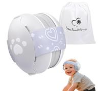 Paraorecchie a forma di cuore per neonati e bambini fino a 36 mesi, con riduzione del rumore, comode cuffie per neonati per migliorare il sonno, essenziali da viaggio per bambini per aereo/sonno