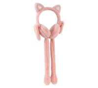 paraorecchie - caldo e morbido peluche avvolgente - con orecchie da coniglio mobili per ragazze, per inverno, attività all'aperto, snowboard, sci, pattinaggio su ghiaccio, signorina giovani