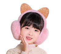 Paraorecchie da bambina, a prova di freddo, con paillettes, morbide orecchie di gatto, in peluche, per l'inverno, caldo, per bambini, per studenti, regalo di Natale