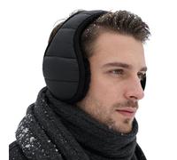 Paraorecchie da uomo - Paraorecchie invernali caldi per il clima freddo con peluche, tessuto impermeabile | Diametro 12 cm Design morbido Ideale per padri fidanzati mariti motociclisti giardino