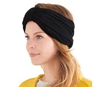 Paraorecchie Donna E Fascia Per Capelli Con Nodo Ampia 2 in 1, Copricapo Invernale, Turbante Chemio E Fascia Capelli Skincare Scalda Orecchie Nero