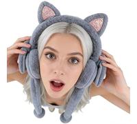 Paraorecchie Invernali | Avvolgimento Morbido E Confortevole | Con Orecchie Di Coniglio Mobili Paraorecchie Di Peluche Di Coniglietto, Per Snowboard All'aperto Invernale Sci Pattinaggio Su Ghiaccio La