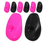 Paraorecchie Nero e Rosa per Tinta Chioma in Silicone, 8 Pezzi | Forma Aderente al Profilo Dell’orecchio, Leggero e Morbido, per Salone e Permanente, Pelle Liscia