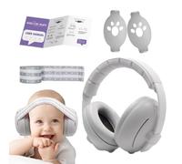 Paraorecchie per bambini per aereo, paraorecchie per bambini per rumore, Grigio, Consulte la descripción