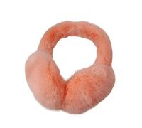 Paraorecchie per il freddo da donna, in tinta unita, graziosi paraorecchie morbidi e ispessiti (arancione)