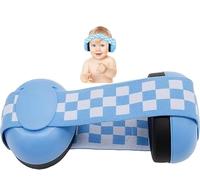 Paraorecchie per neonati e bambini fino a 36 mesi, con riduzione del rumore, comode cuffie per neonati per migliorare il sonno, essenziali da viaggio per bambini per aereo/sonno, Blu, Taglia unica