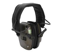 Paraorecchie per riduzione dell'udito e del rumore, paraorecchie elettroniche, protezione pieghevole, per adulti e bambini (14 x 13 x 11 cm, verde)