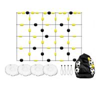 Parapalloni Da Portiere, Attrezzo Per Lallenamento Dei Rimbalzi Di Palla Con 4 Sacche Dacqua E Picchetti A U, 2,8x2 M / 2x1,6 M, Allenamento Per Riflessi Imprevedibili E Agilità.