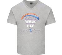 Parapendio Dont Make Me Passeggiata When Can Fly Uomo Scollo A V Cotone T-Shirt