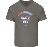 Parapendio Dont Make Me Passeggiata When Can Fly Uomo Scollo A V Cotone T-Shirt