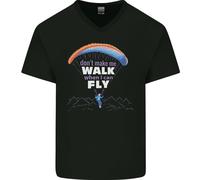 Parapendio Dont Make Me Passeggiata When Can Fly Uomo Scollo A V Cotone T-Shirt