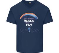 Parapendio Dont Make Me Passeggiata When Can Fly Uomo Scollo A V Cotone T-Shirt