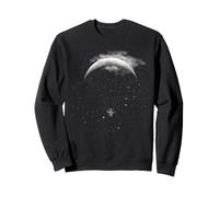 Parapendio Fly to The Moon Night Sky Design Felpa