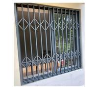 Parapetto antifurto for finestre pieghevoli, griglia di sicurezza retrattile, protezioni for finestre personalizzabili for bambini((42x42") W105xH105cm)