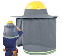 Parapetto Casco Cantiere | Protegge il collo | Alta Visibilità | Fissaggio di casco di sicurezza per cantieri, saldatura da giardino, paesaggistica e lavori esterni
