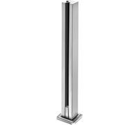 Parapetto in acciaio inox Parapetto in vetro Parapetto in vetro per vetro da 10-12 mm Palo per balaustra Supporto in vetro Morsetto in vetro Per balcone Scale Piscina 850*50*50 mm - Argento, doppia sc