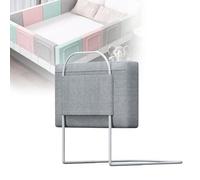 Parapetto regolabile - 5 livelli di regolazione dell'altezza, acciaio ispessito e cotone perlato EPE, facile installazione per viaggi e uso domestico