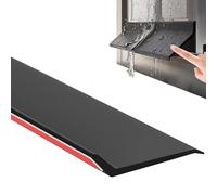 Parapioggia autoadesivo in gomma per porta, deviatore pioggia per tetto, larghezza 1,7/5,3 cm, lunghezza 1,5 m, impedisce il riflusso dell'acqua piovana per porte e finestre, protezione impermeabile