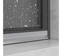 Parapioggia autoadesivo per porte esterne, barra in gomma rinforzata per bloccare l'acqua piovana e prevenire l'accumulo di acqua