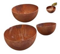 Parapioggia da giardino, 3 pezzi, rustico | Vasca per uccelli per esterni, per gli amanti della natura, giardinieri, hobby, cortile, prato, terrazza, fattoria