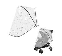 Parapioggia Passeggino Universale - Copri Passeggino Universale - Telo Impermeabile Antipioggia Antivento - Copertura per Passeggino Bambini con Buona Ventilazione - Montaggio Facile - Trasparente