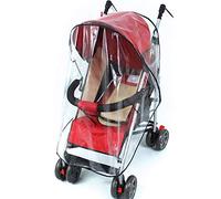 Parapioggia Passeggino- WENTS Senza PVC montaggio facile Parapioggia universale Transparente comfort per passeggino 15,7x14,8cm