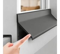 Parapioggia per finestre, Protezione antigoccia autoadesiva per Porte e finestre, Tappo da soglia con barriera d'Acqua da 4,3/5,3 cm, deflettore in Gomma Nera Resistente al Sole, Lunghezza 3