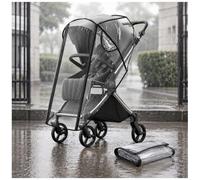 Parapioggia per Graco Myavo 2023-2026 | Trasparenti Passeggino Copertura Impermeabile Antivento Doppia Cerniera Lunga Fori Ventilazione Laterali Accessori
