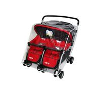 Parapioggia per passeggino gemellare, Side By Side impermeabile, in PVC, trasparente, protezione dalla pioggia, ecologico, atossico e inodore, fibbia fissa, antivento