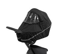 Parapioggia Stokke Xplory X, Nero - Mantiene asciutto il bambino - Facile da usare, Trasportare e Conservare - Ventilazione integrata, Ampia finestrella e catarinfrangenti per una maggiore sicurezza