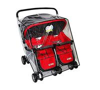 Parapioggia universale per passeggino Twins Side by Side in PVC trasparente impermeabile antipolvere antivento doppio carrozzina grande copertura antipioggia per la maggior parte dei passeggini