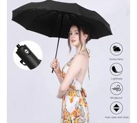 Parapluie KONO Sturmfester Confezione da 1/2/Ombrello tascabile compatto e antivento da uomo automatico da DONNA nero