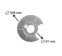 Parapolvere disco posteriore sinistro per BMW Z4 (E85-E86)