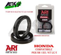 Ariete 33x45.5-49.7x4.5-13.8mm Fork Dust Seal Kit Argento