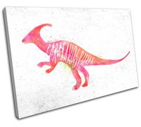 Parasaurolophus Dinosaur For Kids Room SINGLE TELA parete arte foto stampa
