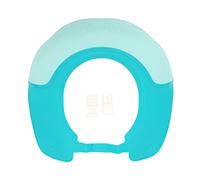 Paraschiena per bambini impermeabile in silicone con tesa larga e elastico, regolabile, ideale per lavarsi i capelli. (Verde)