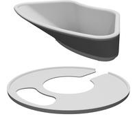 Paraschizzi con Imbuto per KitchenAid Stand Mixer 220mm Ciotola Guard 3D
