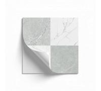 Paraschizzi Cucina Adesivo 20X20 Geometria Grigio Bianco Impermeabili