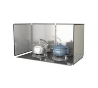 Paraschizzi Cucina Pieghevole,Acciaio Inox Parete Cucina Protezione Antigrasso Protezione Schizzi di Olio per Cucine a Gas e Padella (40 x 80 x 40 cm)