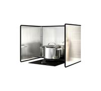 Paraschizzi Cucina Protezione Antispruzzo Per Fornello Pieghevole, Pannello Paraspruzzi Pieghevole In Acciaio Inossidabile Per Fornello A Parete Superiore Gamma Di Gas Padella Da Camp(Size:30*40*40cm)