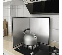 Paraschizzi da cucina, pieghevole, in acciaio inox, resistente agli schizzi d'acqua, resistente al calore e all'acqua, durevole, di lunga durata e facile da pulire (50 x 50 cm)