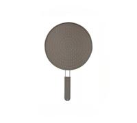 Paraschizzi di olio in silicone con manico, schermo rotondo per padella, 30 cm e 32 cm, resistente al calore (M)