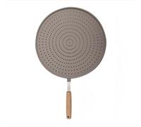 Paraschizzi di olio in silicone con manico, schermo rotondo per padella, 30 cm e 32 cm, resistente al calore, paraspruzzi da cucina (L)