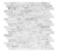 Paraschizzi in pietra peel and stick, 5 fogli Peel and Stick, piastrelle in pietra effetto marmo 3D stick on backsplash per cucina camino