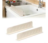 Paraschizzi Lavello Cucina, Paraschizzi Lavandino Cucina, Paraspruzzi Lavello Cucina Include Ventose, Adatto per Cucine, Bagni e Isole Cucina, per Evitare Schizzi d'Acqua dai Rubinetti, 2 Pezzi