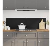 vidaXL Paraschizzi per Cucina 2 pz Neri 70x60 cm in Vetro Temperato