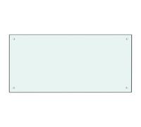 vidaXL Paraschizzi cucina Pannello Splashback vetro temperato resistente al calore Bianco 100x50 cm