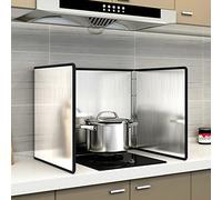 Paraschizzi per cucina, pieghevole, in acciaio inox, antischizzo, protezione antigrasso per padelle, paraschizzi