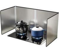Paraschizzi pieghevole in acciaio inox - deflettore olio su 4 lati per cucinare, grigliare e campeggio resistente al calore (60 x 45 x 90 cm)