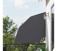 Parascinta pieghevole per balcone, 210 x 210 cm, colore grigio, come tenda da sole pieghevole per balcone e terrazza, protezione dal vento pieghevole
